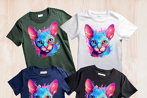 Sphynx Cat For Sublimation Printing.