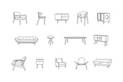 Scandinavian Furniture, an Illustration by AnimusStudio (Thumbnail 2 of 3)