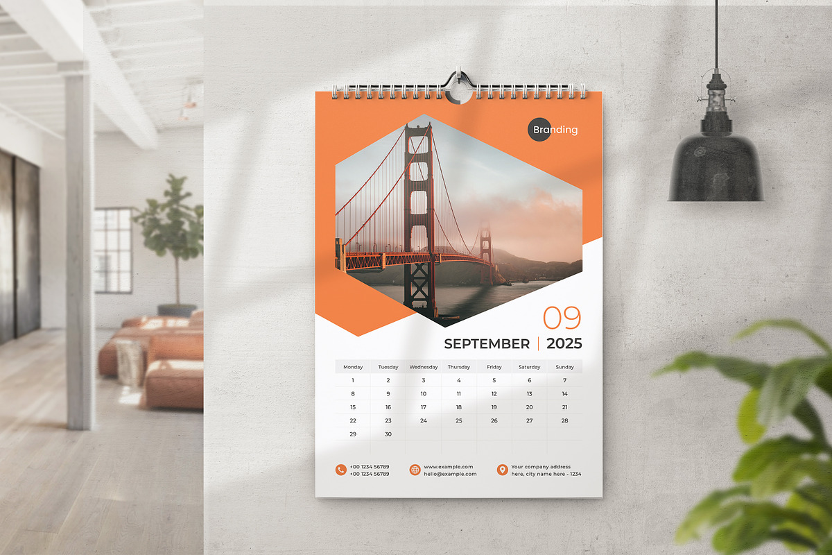 Wall Calendar 2025, a Marketing Template by DesignOriel (Photo 5 of 7)