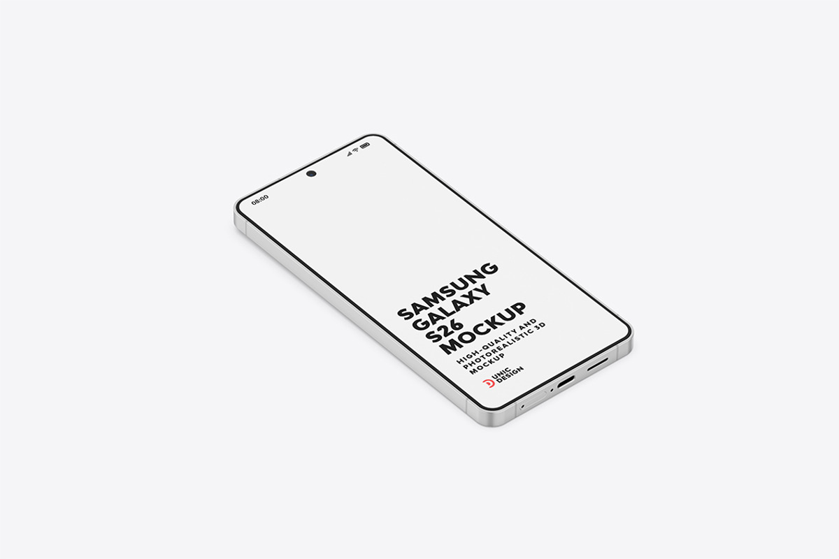 Samsung Galaxy S26 Mockup, an Android Mockup by UnicDesign (Photo 4 of 9)