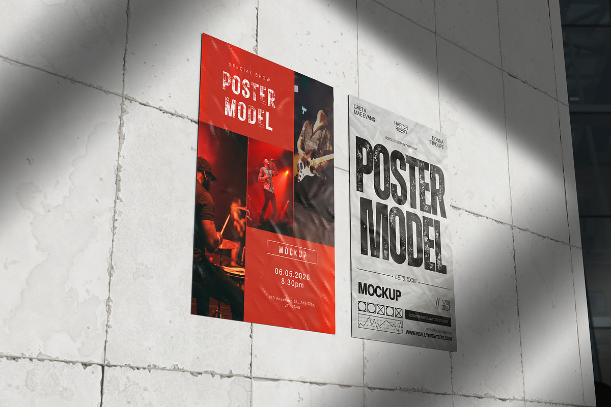 Poster Model mockup, an Advertising Mockup by Twins_studio926 (Photo 3 of 5)