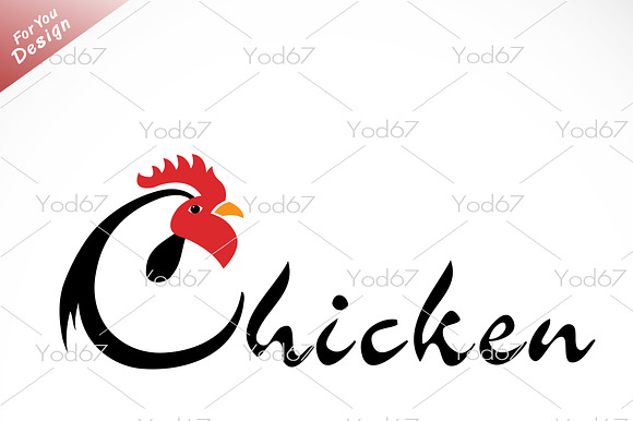 Vector Design Chicken Is Text.