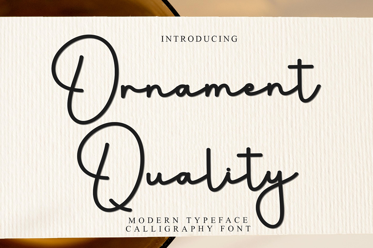 Ornament Quality, a Handwritten Font by InermediaSTUDIO (Photo 1 of 8)