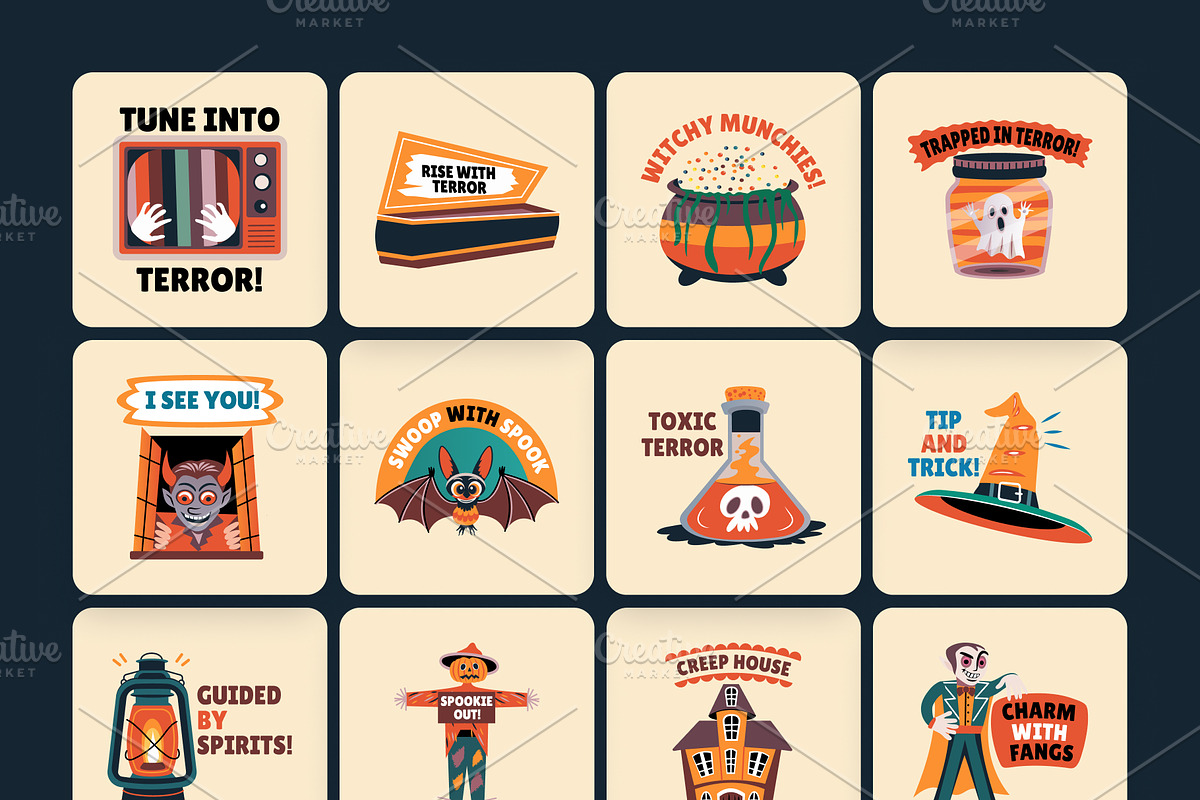 Halloween Stickers Collection, an Emoji Icon by Brickclay (Photo 7 of 8)
