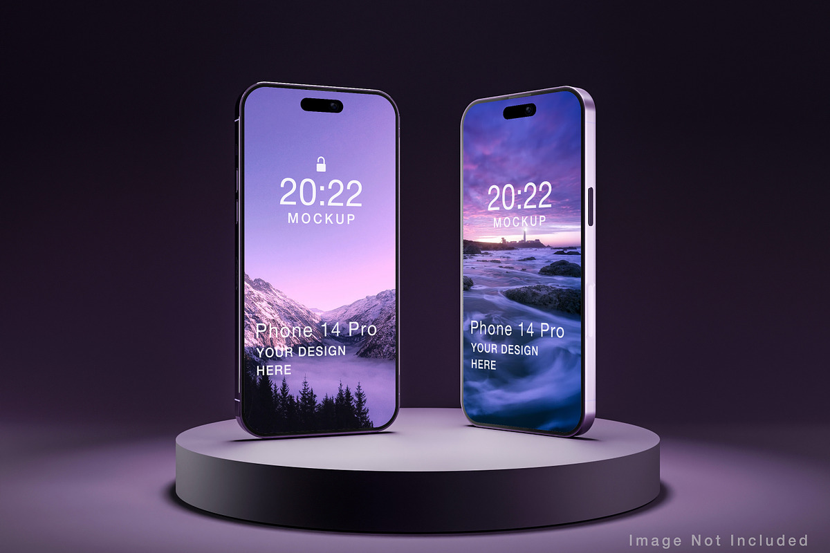 iPhone 14 pro, an iPhone Mockup by Zero_std (Photo 6 of 8)