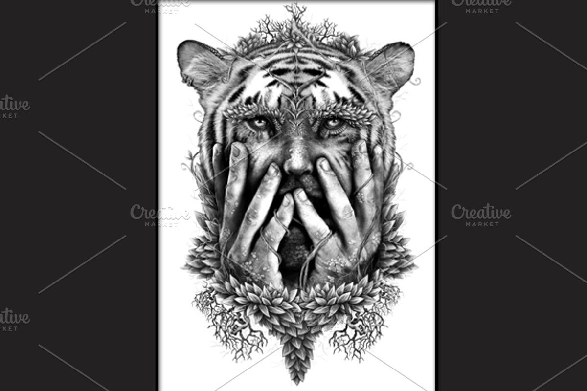 Human Nature - T-Shirt Design, an Animal Illustration by BusOne (Photo 5 of 5)