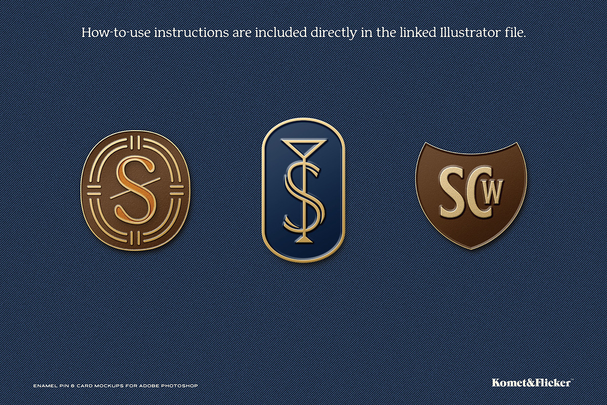 Enamel Pin & Card Mockups, a Merchandise Mockup by Komet & Flicker (Photo 6 of 18)