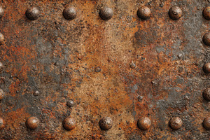 Weathered metal surface with rust, a Photo by Pavel_design
