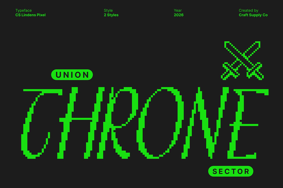CS Lindens Pixel, a Sans Serif Font by Craft Supply Co. (Photo 2 of 8)
