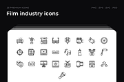 Film industry icons, an Outline Icon by Wencory (Thumbnail 1 of 2)
