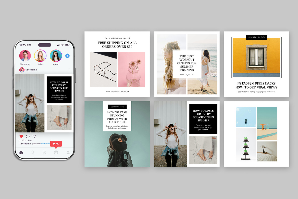 Instagram Post Template Social Media, a Social Media Template by Miyaji75 (Photo 5 of 9)