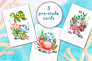 Little OCEAN creatures. Watercolor, an Object Graphic by Ana-Sakuta (Thumbnail 11 of 16)