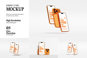 iPhone 17 Pro Mockup, an iPhone Mockup by AndikaGraphic