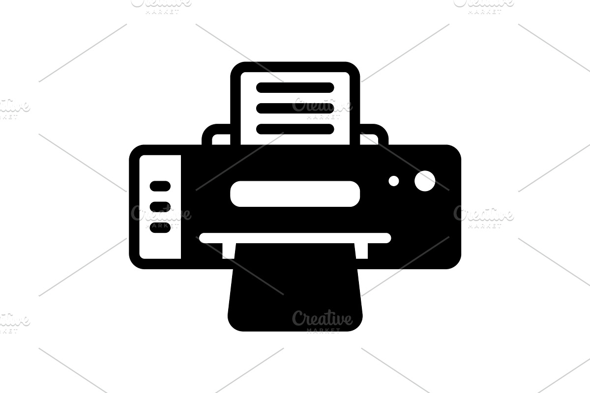 Printer paper solid icon, a Solid Icon by Creative priyanka
