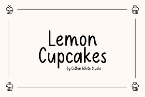 Lemon Cupcakes, a Handwritten Font by Sofia Skoog