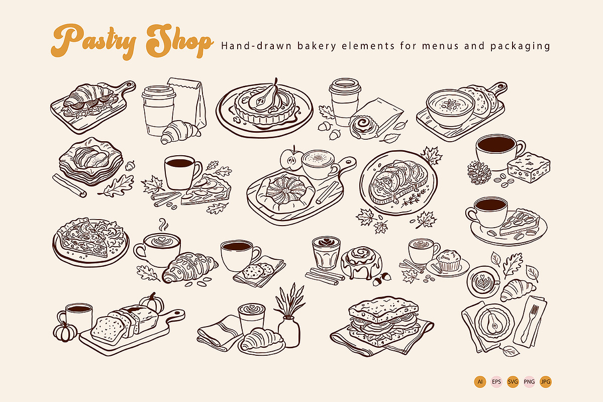 Retro Autumn Coffee Clipart Vector, a Seasonal Illustration by SunnJaneArt (Photo 14 of 19)