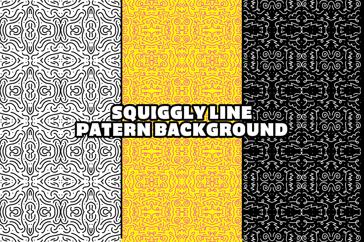 20 Squiggly Line Pattern Background, a Pattern Graphic by Pikgura (Photo 3 of 4)