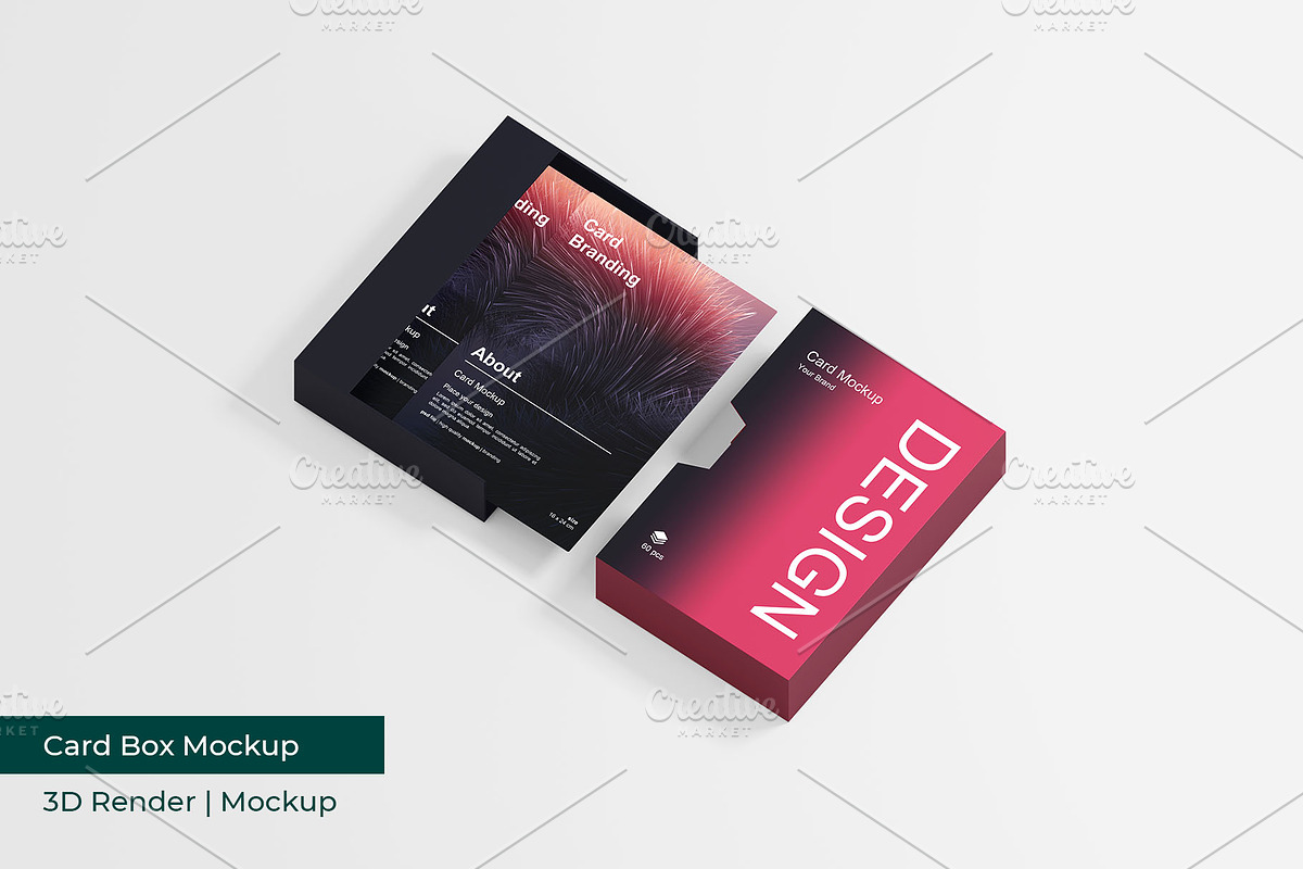 Card Mockup | 3D Rendering, an Advertising Mockup by mrfauzi (Photo 3 of 11)