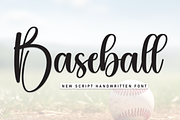 Baseball | Script Font, a Handwritten Font by Scratchones (Thumbnail 1 of 8)