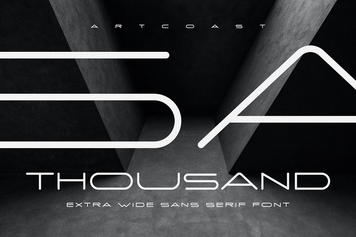 Thousand Extra Wide Sans Serif Font, a Sans Serif Font by Artcoast Std. (Photo 1 of 9)