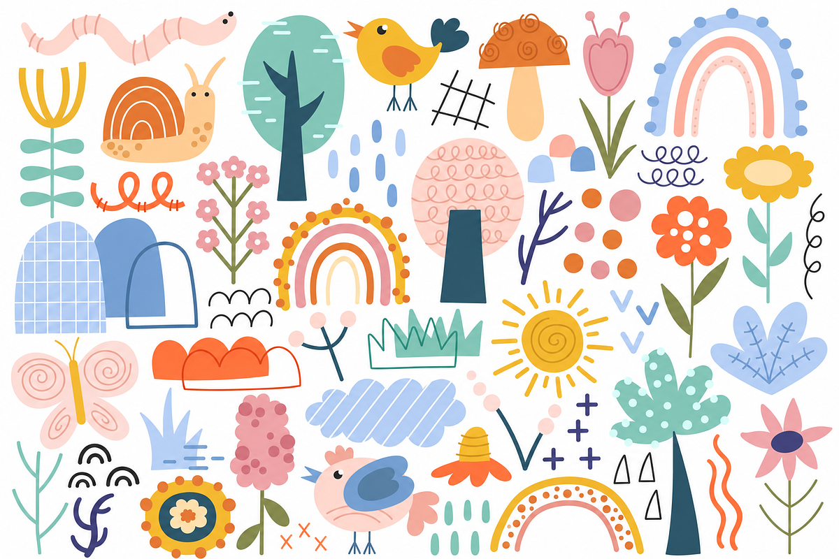Hand Drawn Nature – 125 Elements, a Decorative Illustration by Anna Studio (Photo 11 of 11)