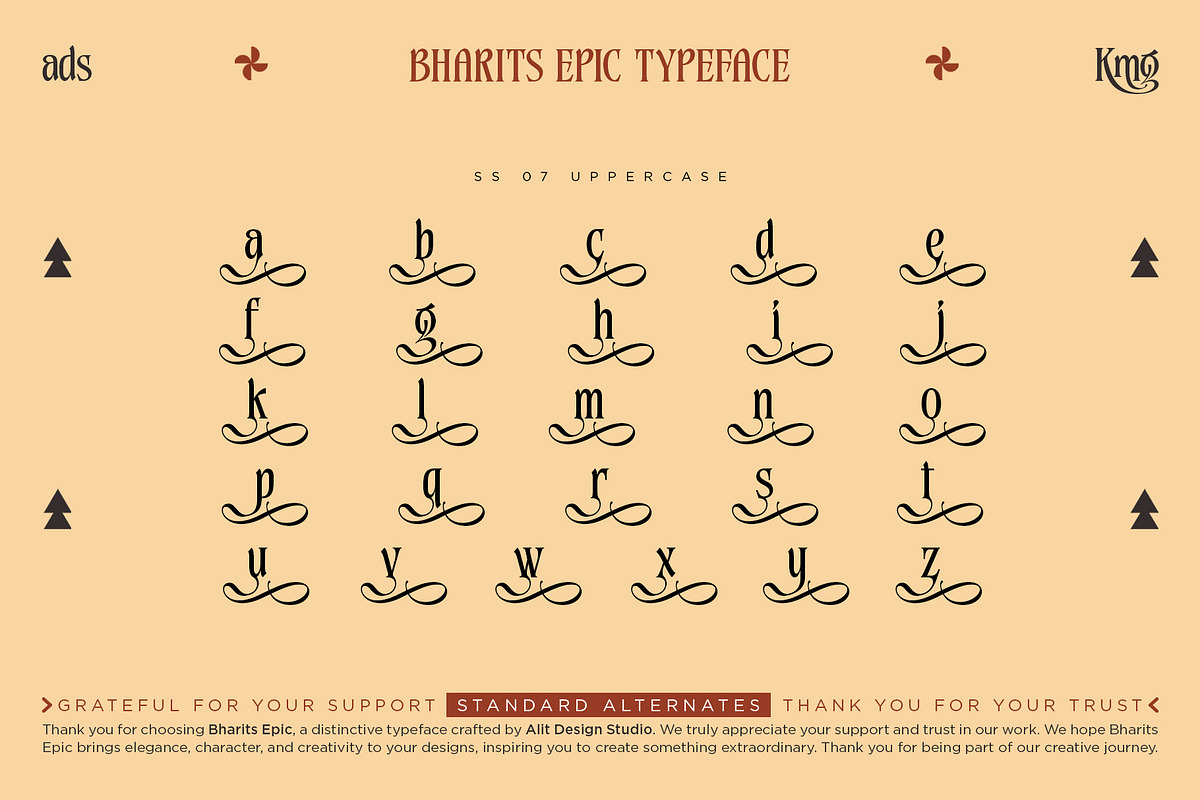 Bharits Epic Typeface, a Serif Font by alit design (Photo 7 of 20)