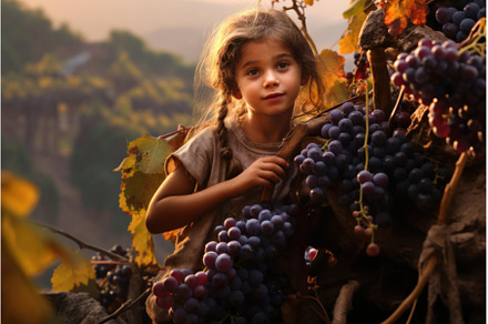 Tranquil Picking grape harvest farm, a Person Photo by Ylivdesign