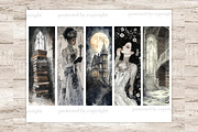 Haunted House Bookmarks | Halloween, a Seasonal Illustration by GlamArtZhanna (Thumbnail 3 of 3)