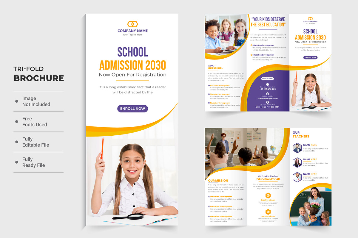 Academic trifold brochure design, a Brochure Template by Iftikhar Alam