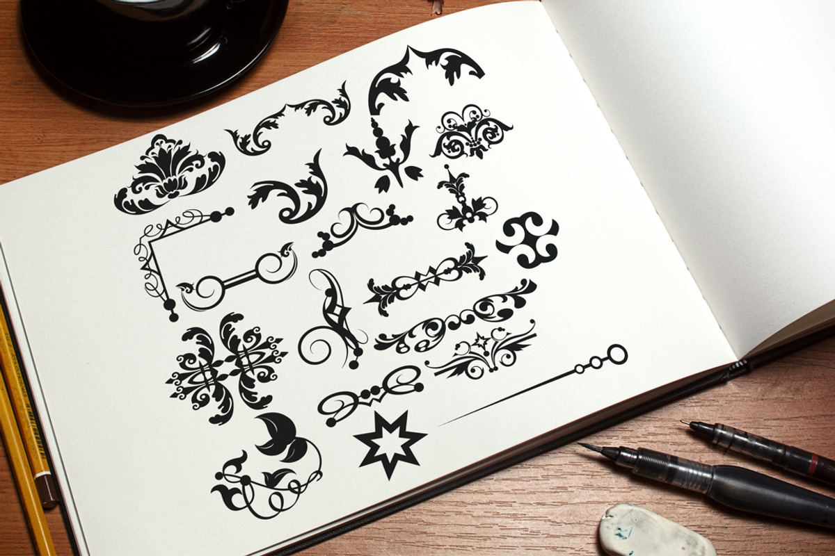 Vintage Calligraphic Design Elements preview 3