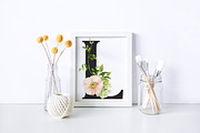 Paint Brush White Frame Mockup, a Print Template by SunnyTangerine Stock (Thumbnail 3 of 4)