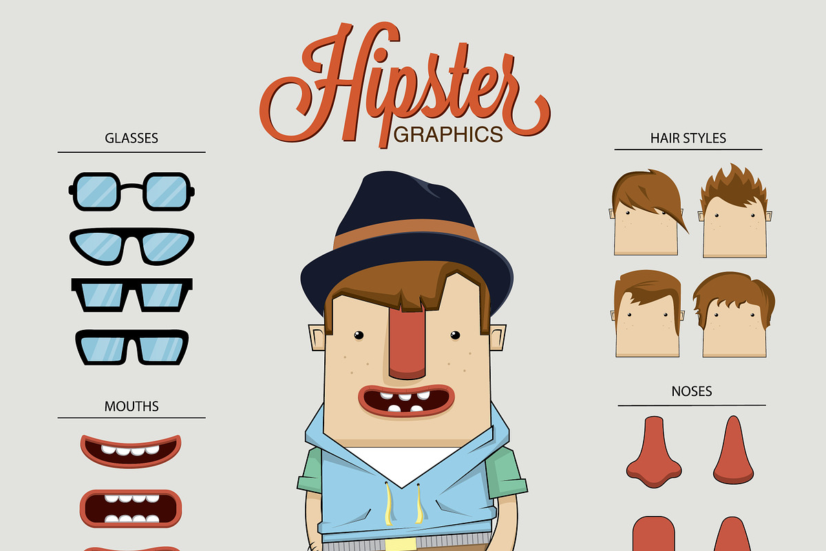 Hipster Character Designs, a Work Illustration by smithytomy (Photo 3 of 5)