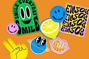 Retro Cartoon Label Pack, a Decorative Illustration by Dedraw Studio (Thumbnail 6 of 10)