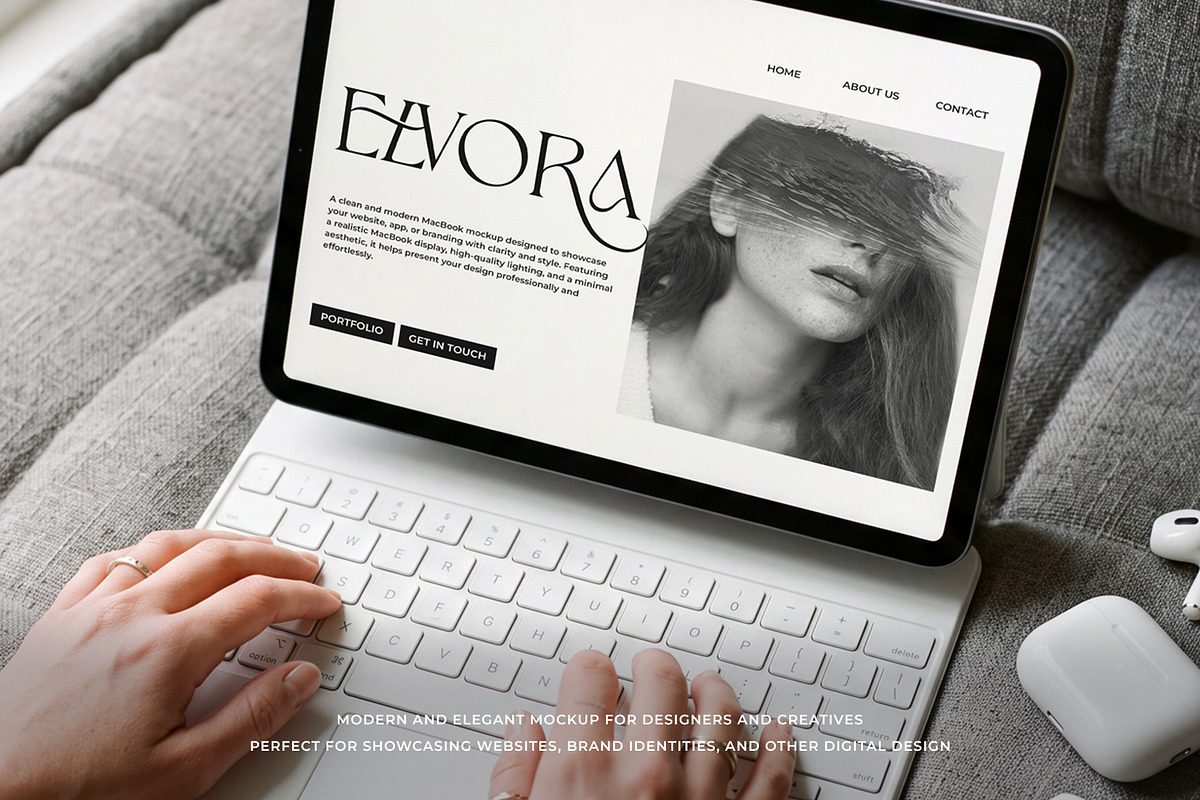 Elvora - iPad Device Mockup PSD #9, an iPad Mockup by Heinzel Std Mockup (Photo 4 of 5)