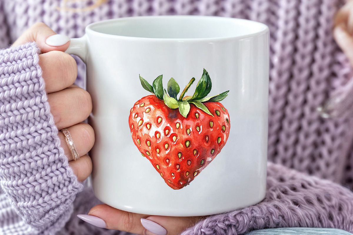 Cute Cottagecore Strawberry Clipart, an Illustration by Rose Art (Photo 6 of 7)