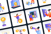 Cryptocurrency Illustrations Art Set, a Finance Illustration by Creative Stall (Thumbnail 4 of 9)