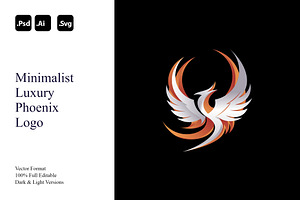 Minimalist Luxury Phoenix Logo, a Branding & Logo Template by Luxury Logos