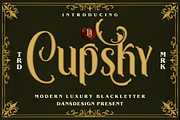 Cupsky, a Blackletter Font by dansdesign (Thumbnail 1 of 6)