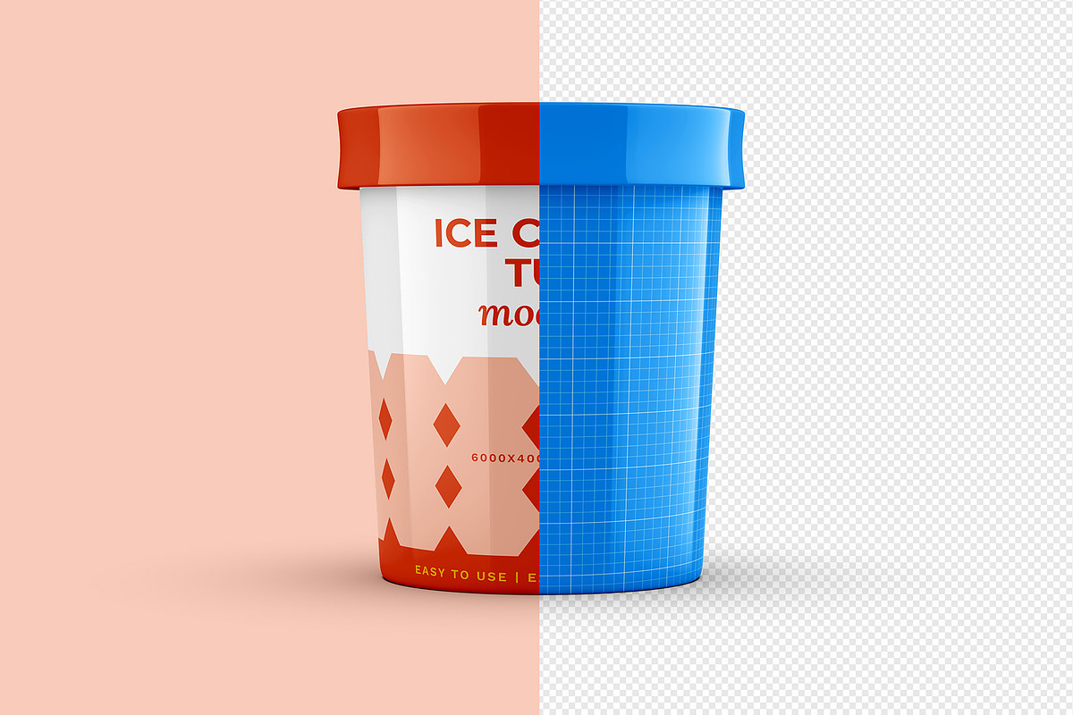 Ice Cream & Food Tub Mockup Set, a Cups & Container Mockup by Illusiongraphic (Photo 10 of 18)