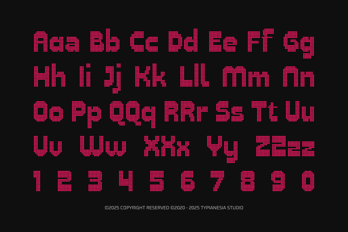 Digifest - Modern Dot Display Sans, a Sans Serif Font by Typia Nesia (Photo 2 of 11)