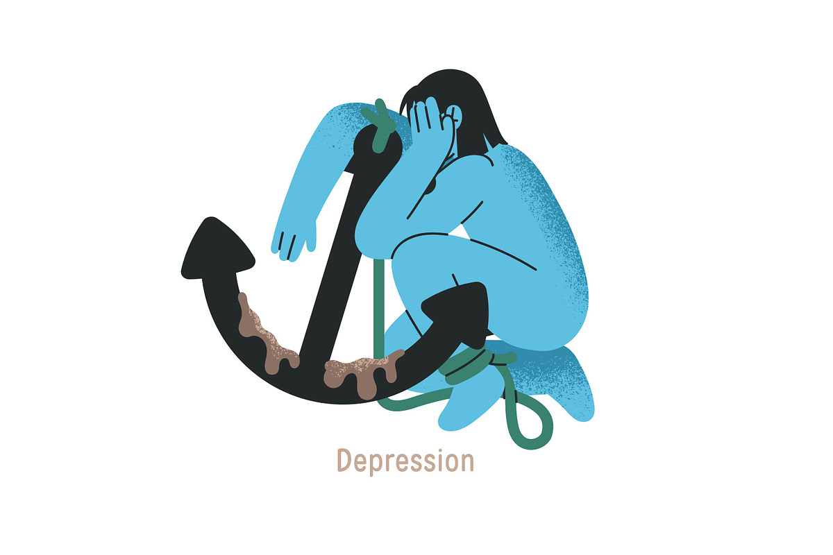 Mental disorders, psychological set, a Person Illustration by PaperTrident (Photo 6 of 12)