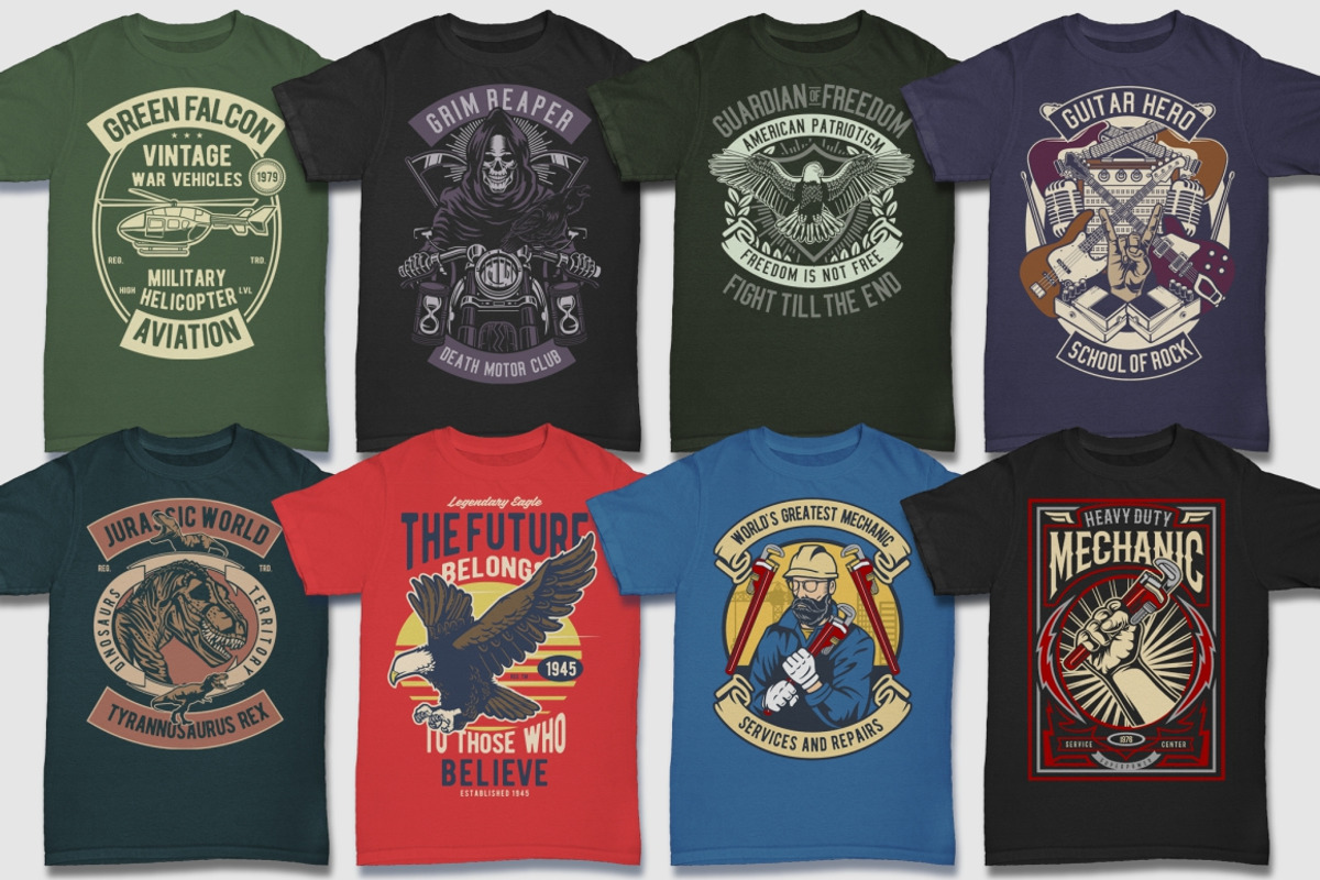 100 Retro Tshirt Designs Bundle, an Education Illustration by roach_graphic (Photo 6 of 14)