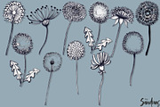 Dandelion handpainted clip art, an Illustration by SandraGraphicDesign (Thumbnail 3 of 4)