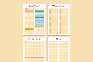 Editable Daily, Weekly, Monthly Plan