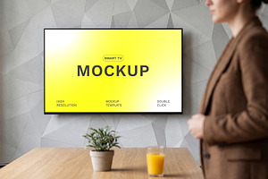 Smart TV Screen Mockup, a Wearable Device Mockup by graphypix
