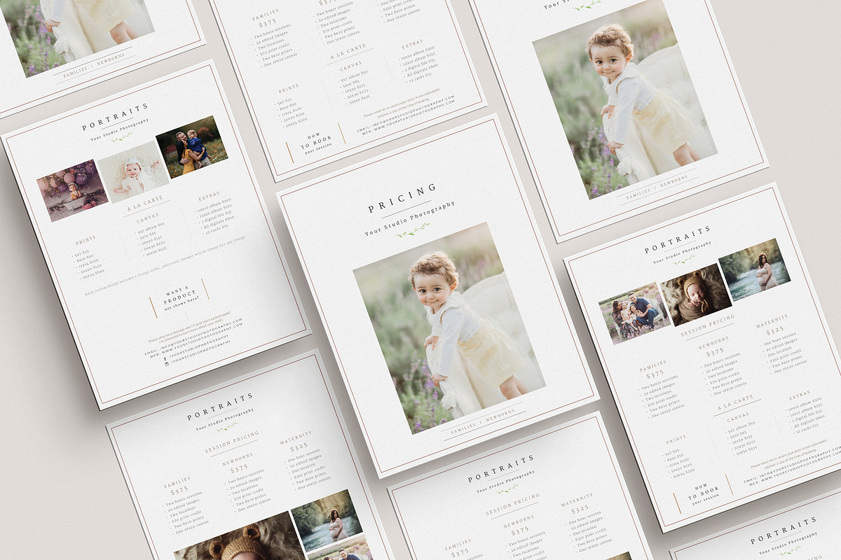 Photography Pricing Guide PSD, a Flyer Template by By Stephanie Design (Photo 1 of 6)