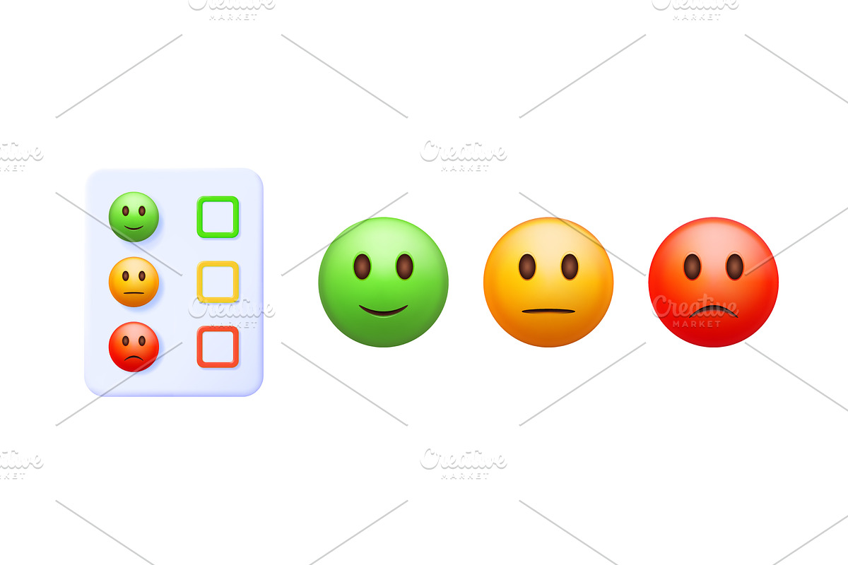 3d vector rating scale with, an Object Illustration by Abscent