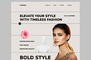 Fashion Landing Page Template, an UI Kit Template by CreativeShaper (Thumbnail 2 of 6)