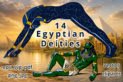 Egyptian Gods and Goddess Bundle, a Person Illustration by Yurals Art (Thumbnail 1 of 5)