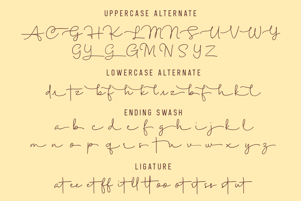 Simphony Cinta - Font Duo, a Script Font by Silverdav (Photo 9 of 10)